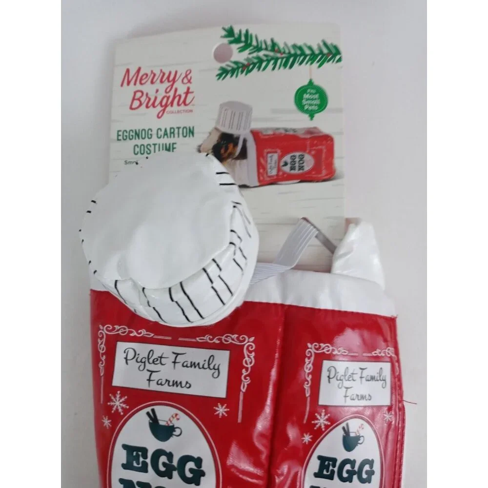 Merry & Bright Eggnog Carton Costume Small Animal Guinea Pig
